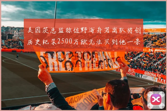 美因茨总监称佐野海舟若离队将创历史纪录2500万欧无法买到他一条腿
